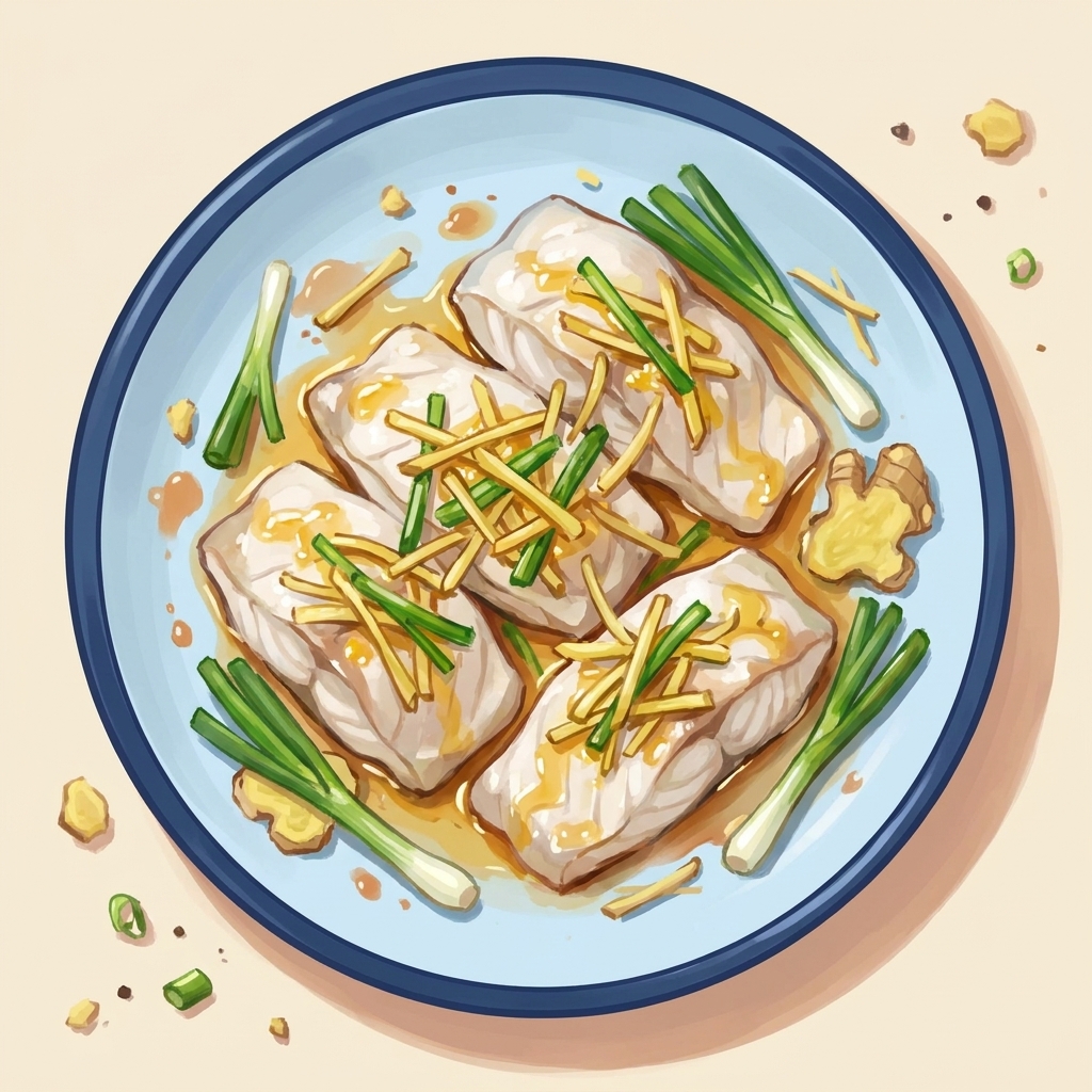 Cantonese Steamed Fish with Ginger-Scallion Oil