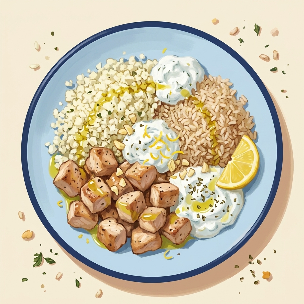 Greek Chicken Bowls with Tzatziki
