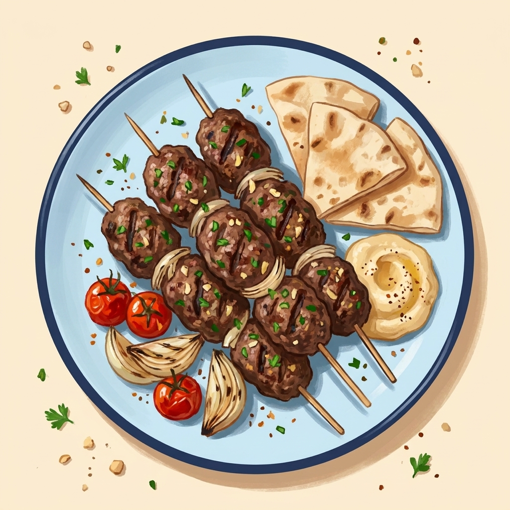 Lebanese Beef Kafta Skewers