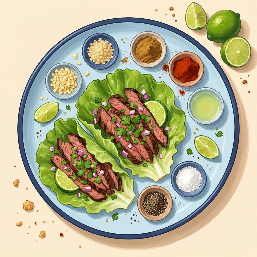 Carne Asada Lettuce Tacos