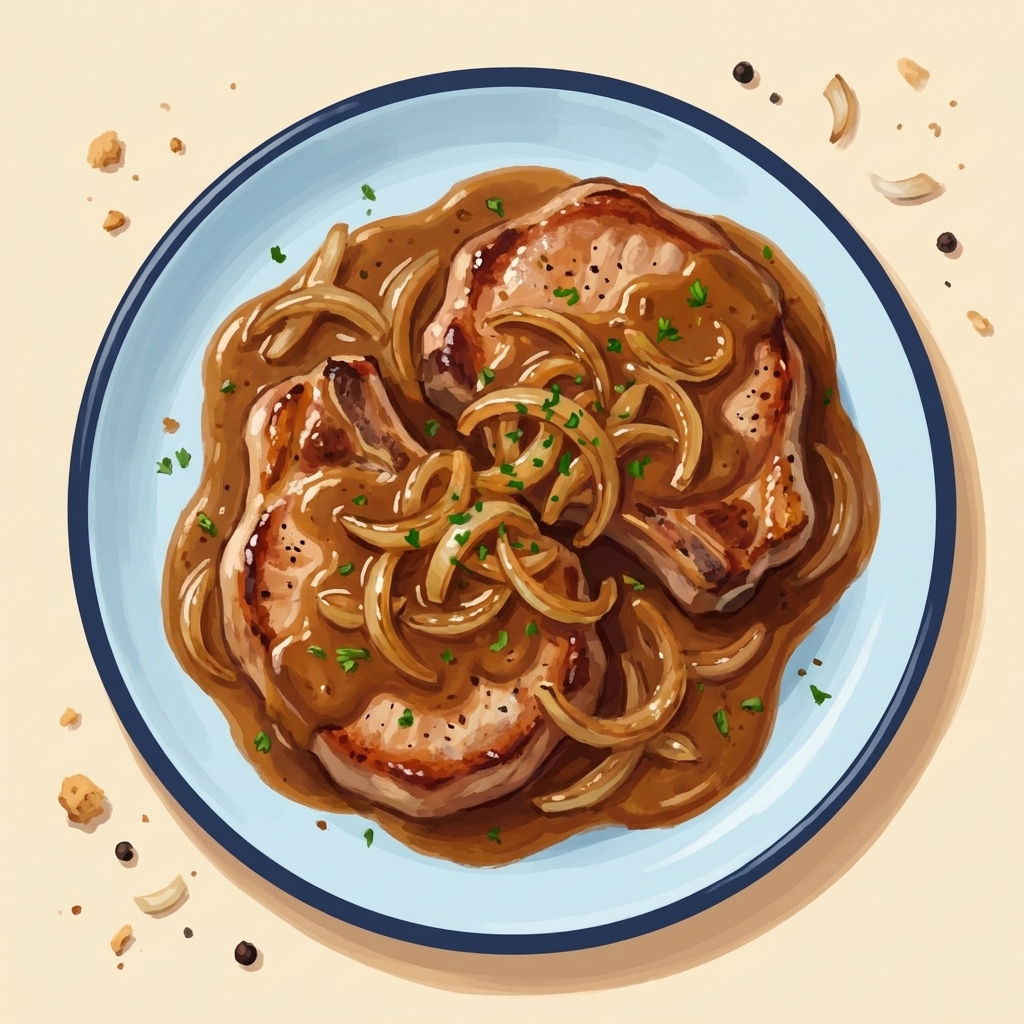 Smothered Pork Chops in Onion Gravy