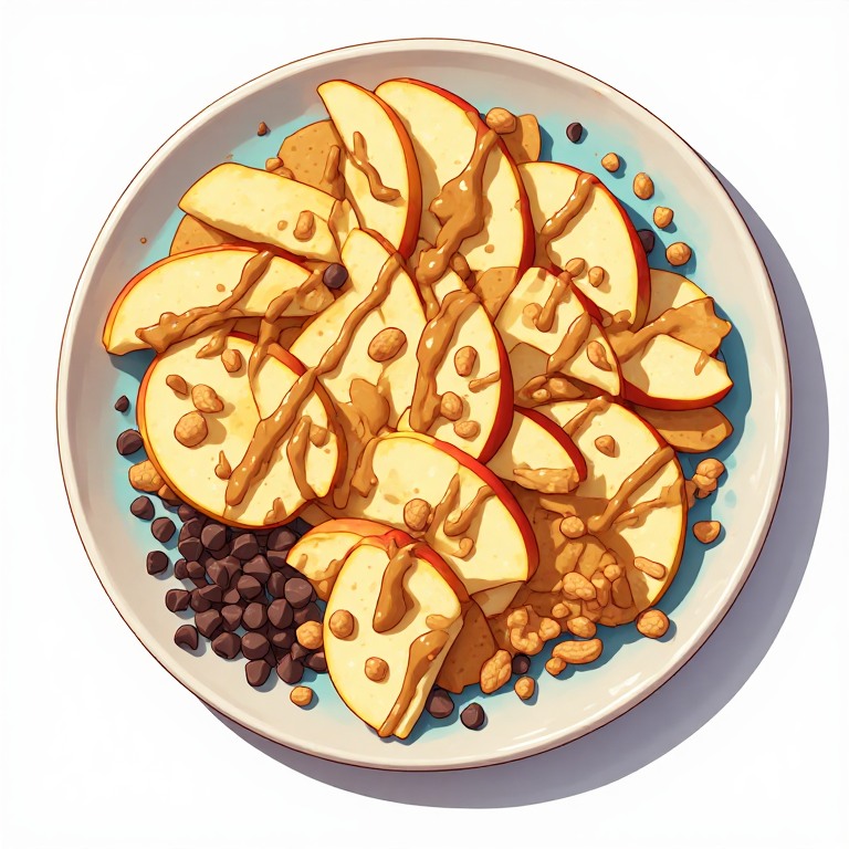 Apple Peanut Butter Nachos