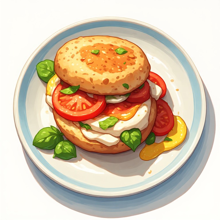 Caprese Muffin Toast