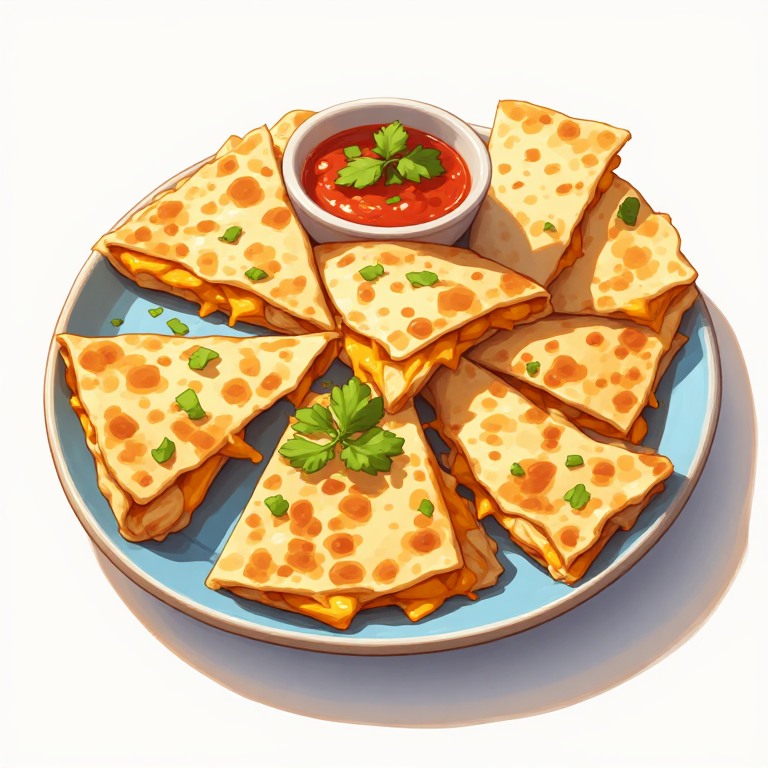 Cheesy Quesadilla Triangles