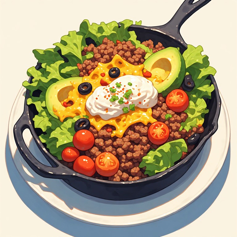 Cheesy Taco Skillet Bowl