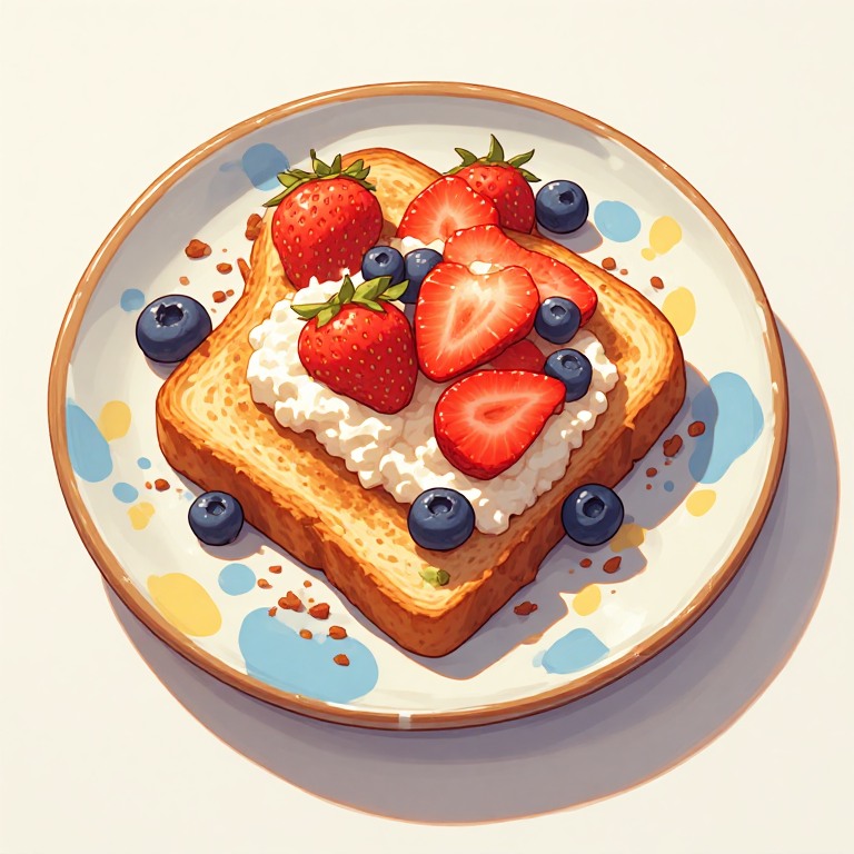 Cottage Cheese & Berry Toast
