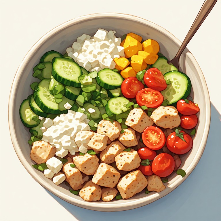 Greek Chicken & Cucumber Bowl
