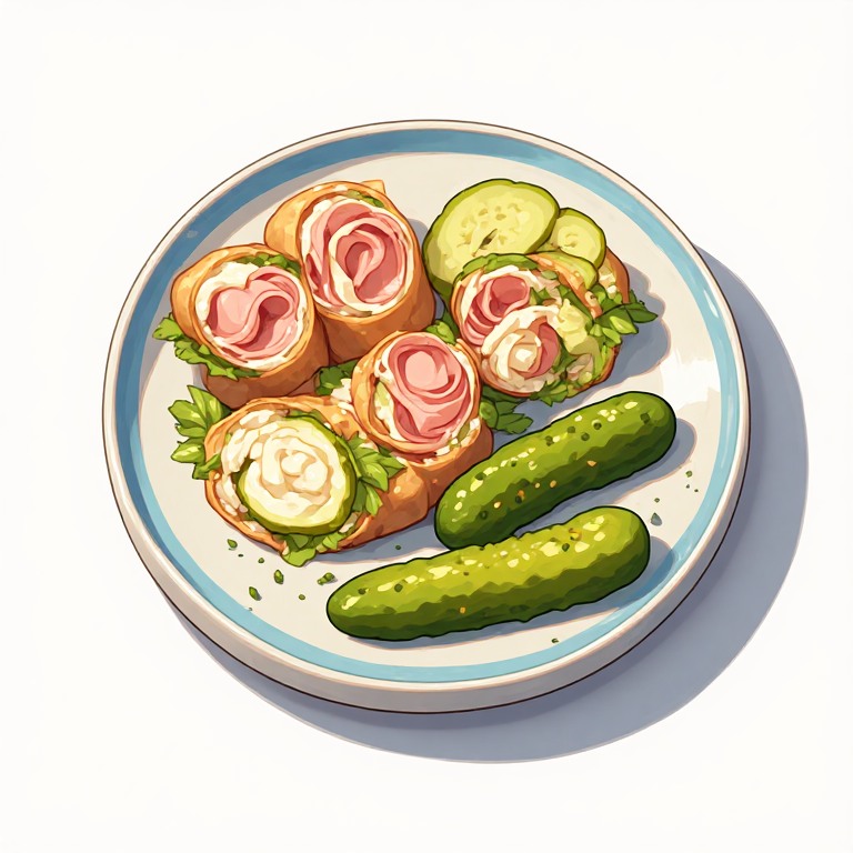 Ham & Pickle Roll-Ups