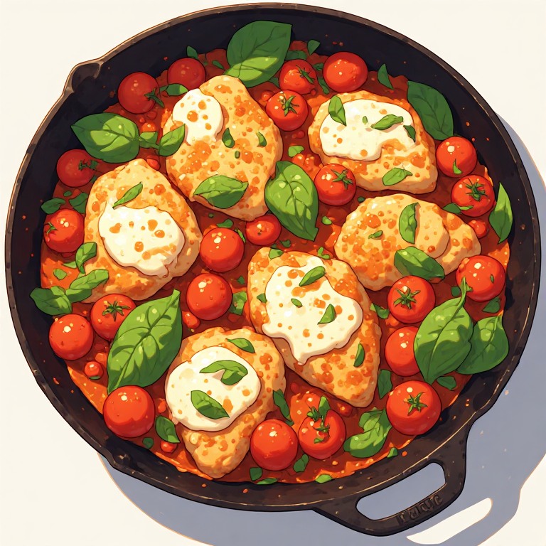 Italian Chicken & Mozzarella Skillet