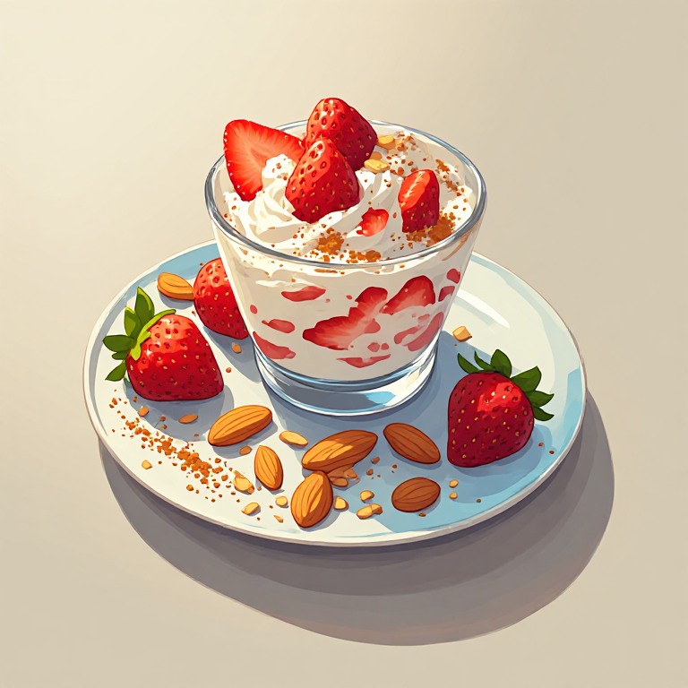 Strawberry Yogurt Almond Parfait
