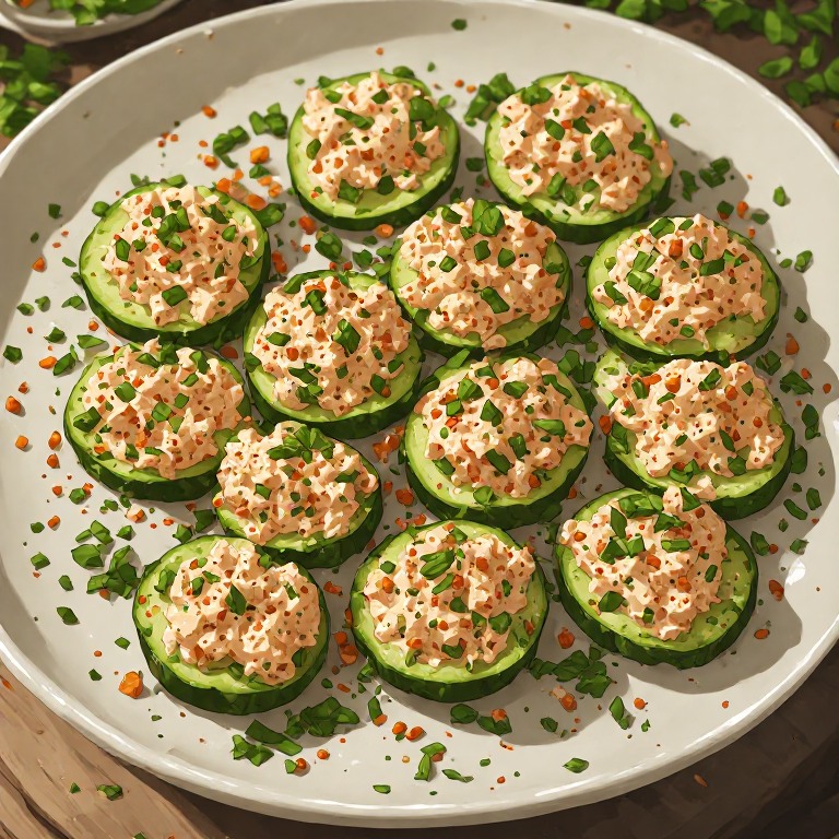 Tuna Salad Cucumber Stackers